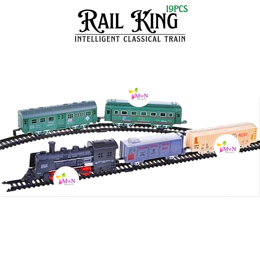 MWN.TOYS Kereta Api Rail King 19 Pcs No.JS1705