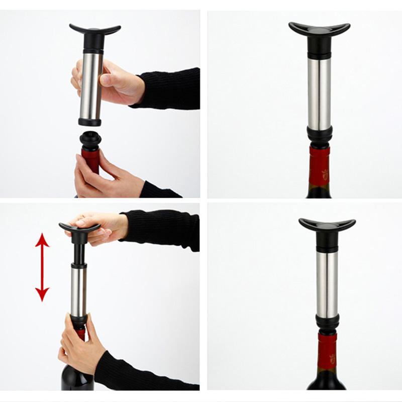 Wine Preserver Sealing Saver Vacuum Konstruksi Kedap Udara Anti Bocor Botol Stopper Stainless Steel Bar Liburan
