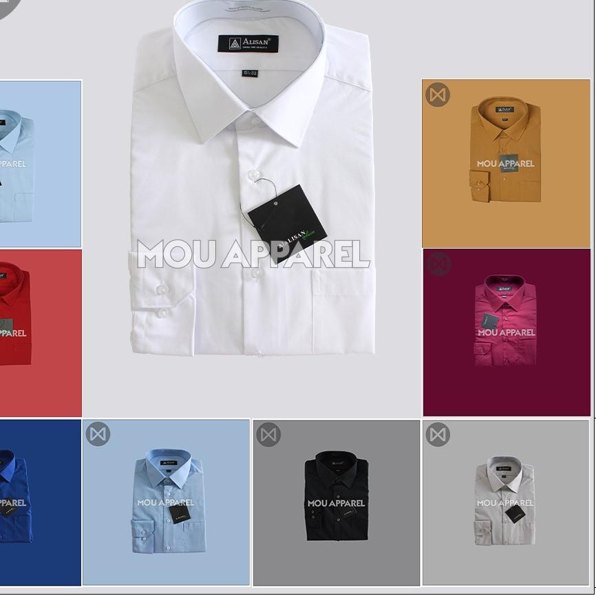 ⅍ Alisan Kemeja Lengan Panjang REGULAR Polos Kemeja Alisan Pria Formal Original ✲