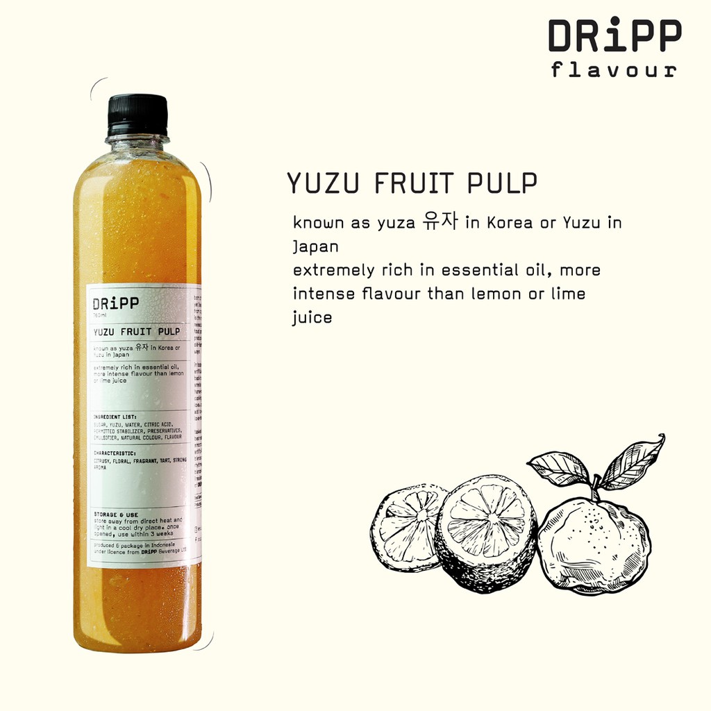 

✨NEW✨ -DRiPP Yuzu Fruit Pulp (Sirup Bubur Buah Rasa Yuzu) Untuk Minuman Restoran dan Kafe- 1.1.23