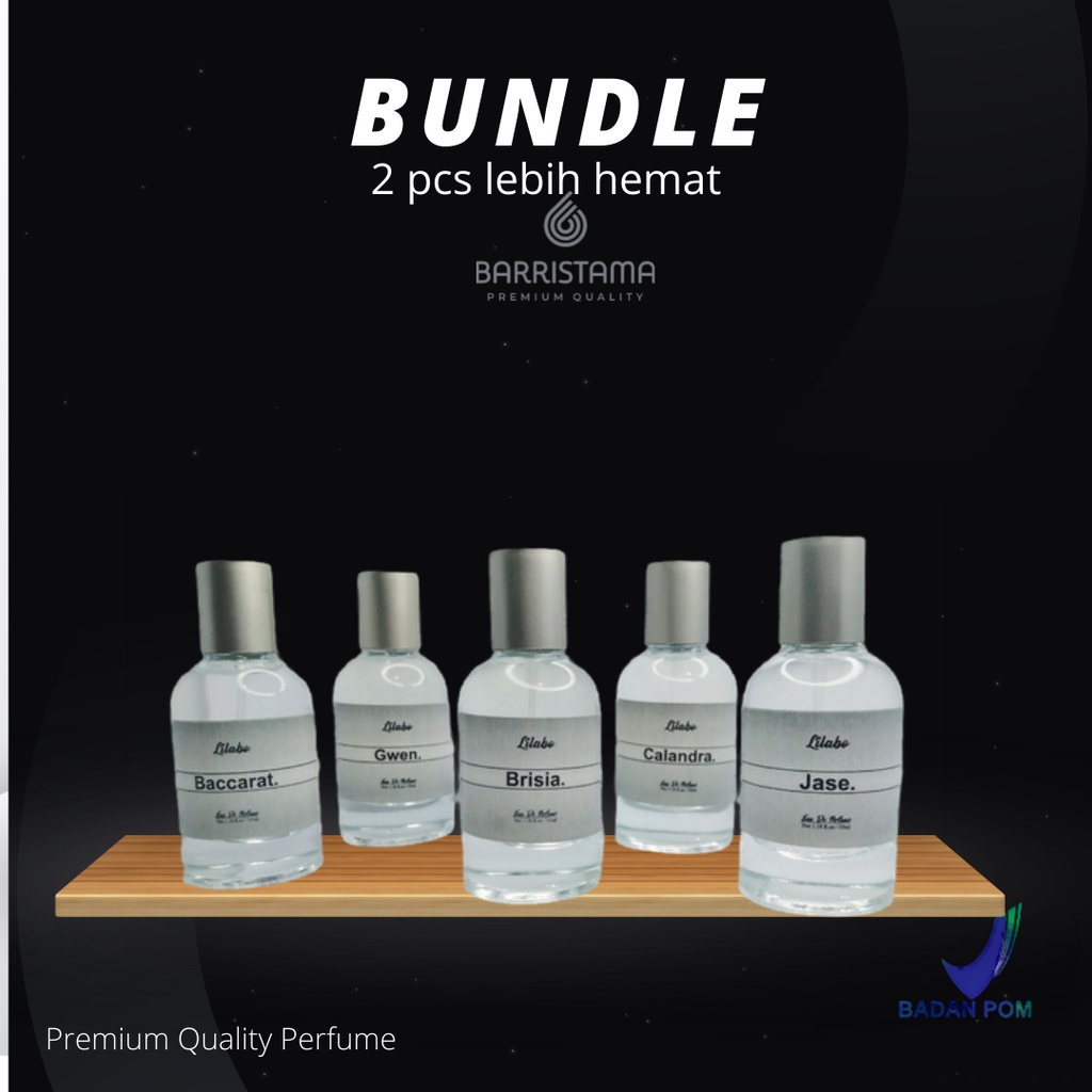 2 PCS LEBIH HEMAT Parfum Lilabo - Eau De Parfume Uniseks Best Seller Parfum Baccarat Calandra Jase Brisia inspired by Andinskin