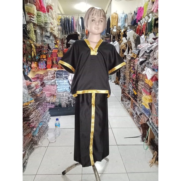 stelan baju lambung anak sasak perempuan SD +slendang