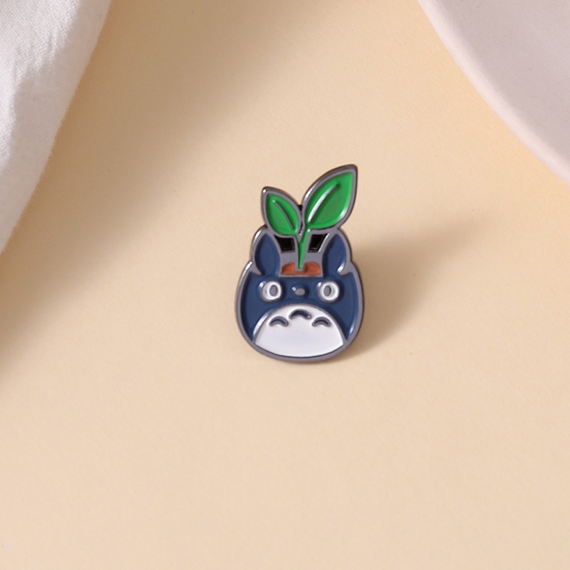 Anime Jepang Totoro Enamel Pin Kawaii Kartun My Totoro Bros Pin Pakaian Gadis Jeans Dekorasi Perhiasan Untuk Teman