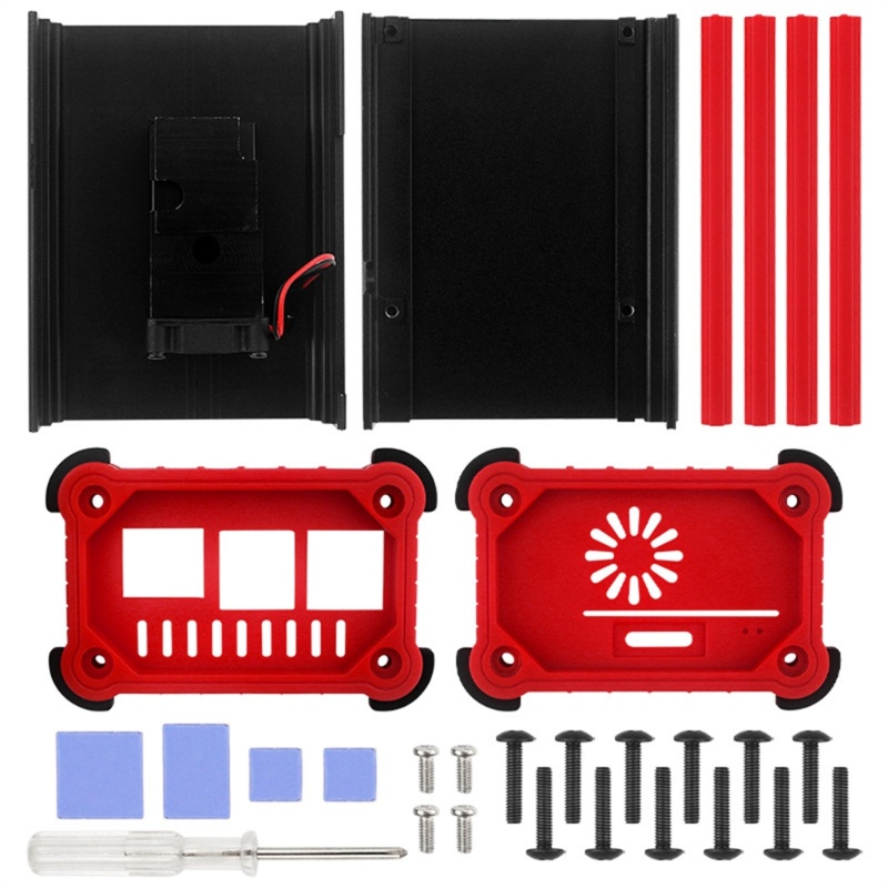 Btsg Casing Aluminium Dengan Thermal Pad Metal Shell Enclosure Untuk Raspberry Pi 4B