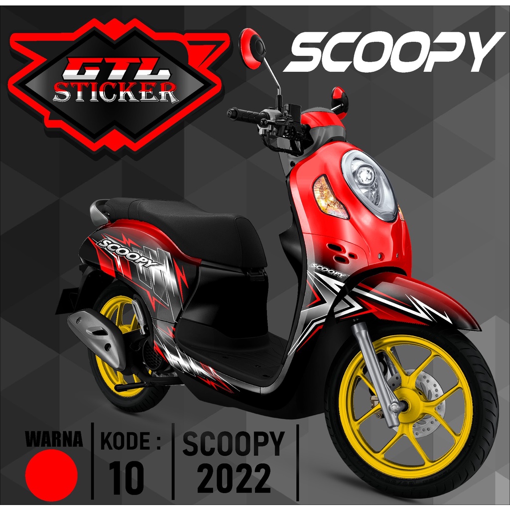 Sticker Decal Full Body Motor ScOopy New Fi 2021-2023 Dekal Setiker Striping Scoopy Fi new Variasi M