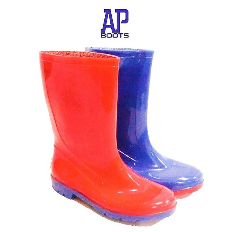 AP boots 9309 sepatu anak laki-laki dan perempuan biru/merah ukuran tanggung 33/39 musim hujan