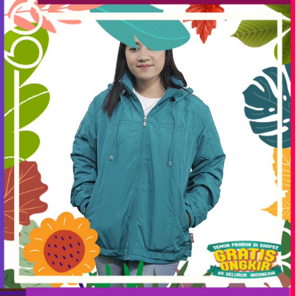 Red Up 8857 Jaket Hoodie Wanita Parasit Big Size Super Jumbo Granada Fashion / surfing top