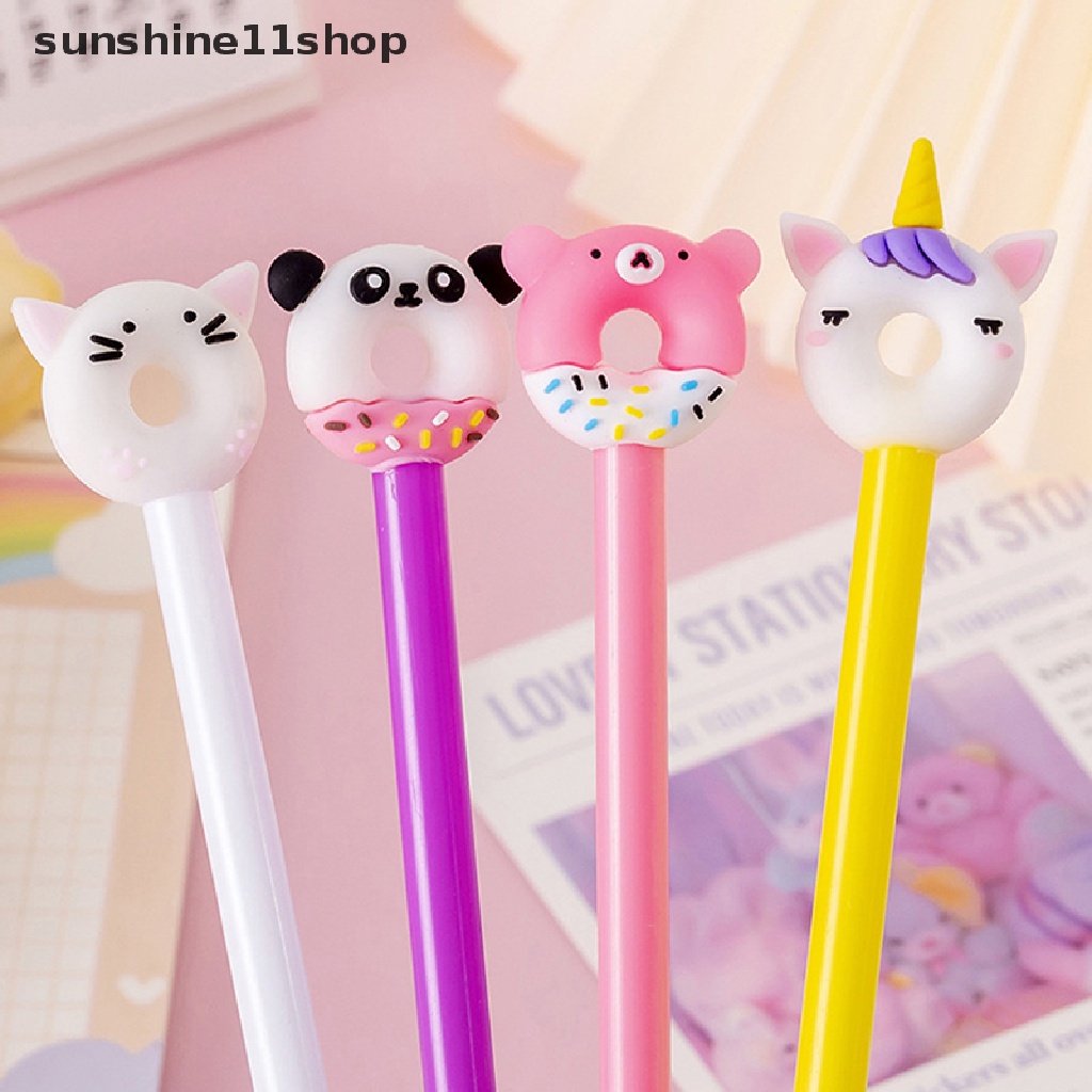 Sho Alat Tulis Donat Lucu Hewan Sekolah Kantor Kawaii Perlengkapan Kreatif Stationery Manis Indah Pretty Gel Pulpen N