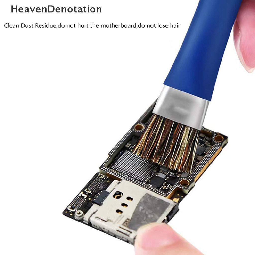 [HeavenDenotation] 1pc Sikat Bulu Ganda handset Pemeliharaan Hard brush board Sirkuit IC cleaning HDV