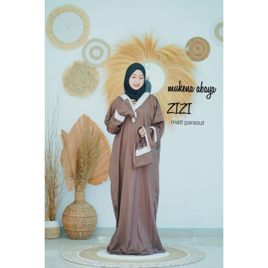 Abaya Parasit Renda ZIZI Ukuran XL Mukena Travelling AbayaSholat 354