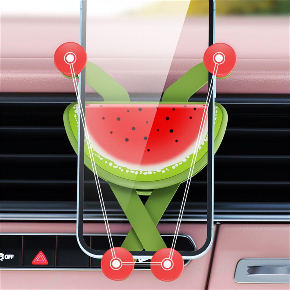 Lanfy Car Phone Holder Aksesoris Interior Mobil Mobil Kartun Buah Semangka Kiwifruit Phone Holder Air Outlet Mount