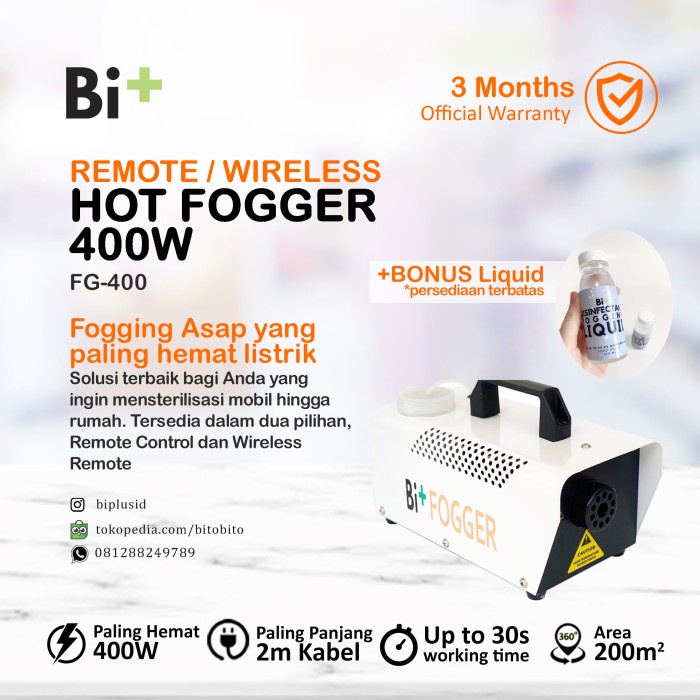 Terlaris Bi+ Fogger Alat Fogging Desinfektan Rumah Mobil