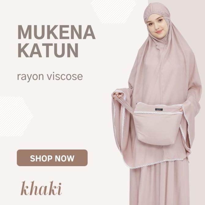 Mukena Dewasa Katun Rayon Viscose Polos Seas