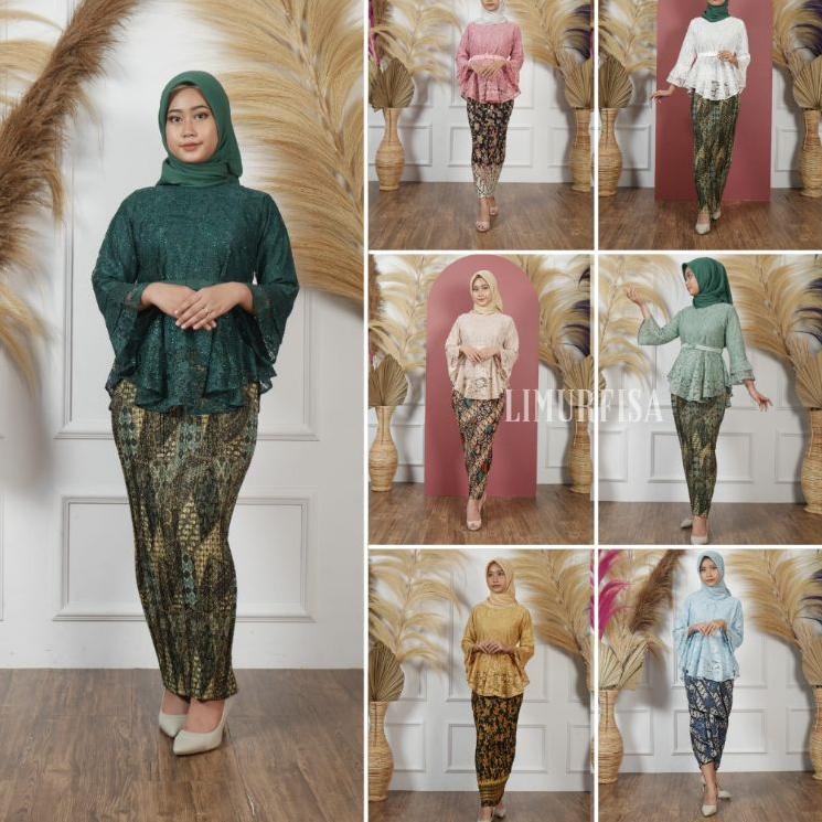 ❃ [ PART 2 ] kebaya modern brukat Rinjani harga paling murah bahan tidak panas Atasan Kebaya Brokat 