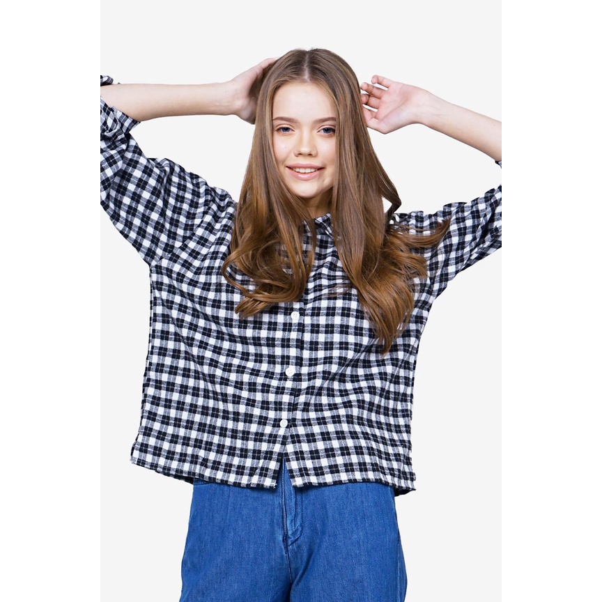 Ninety Degrees - Kemeja Wanita Flanel Valeza 24636D5BS