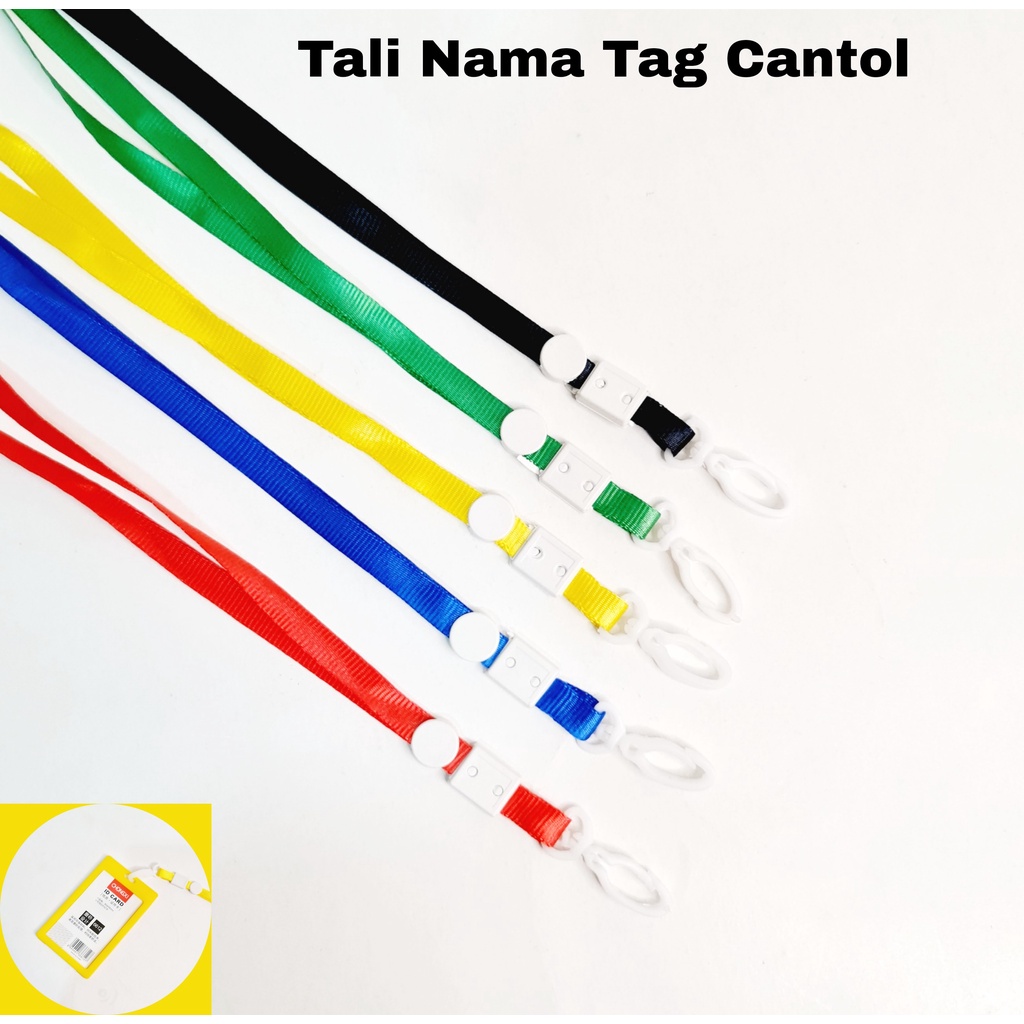 

MJ Tali Gantungan ID Card Tipe Cantol Plastik(10pc) / Lanyard ID Card / Tali Lanyard/Tali Gantungan Nama