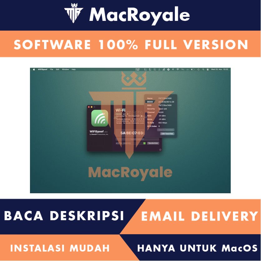 [MacOS] WiFiSpoof Full Version Lifetime Full Garansi