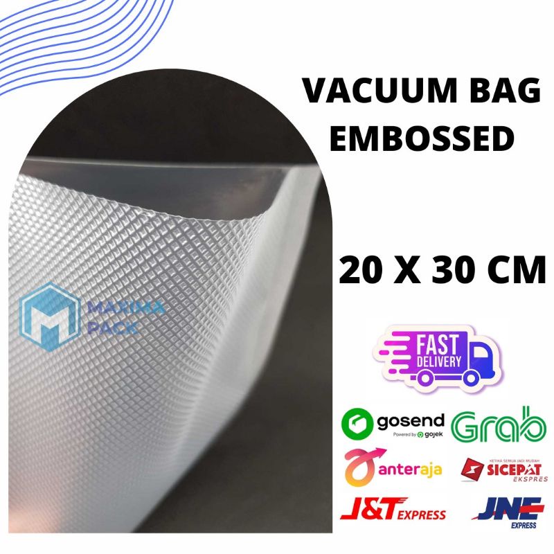 20 x 30 clear Emboss plastik vakum plastic vakum emboss makanan