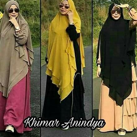 ♝ Jilbab Hijab Khimar Syari Anindya Ceruty Babydoll ➩
