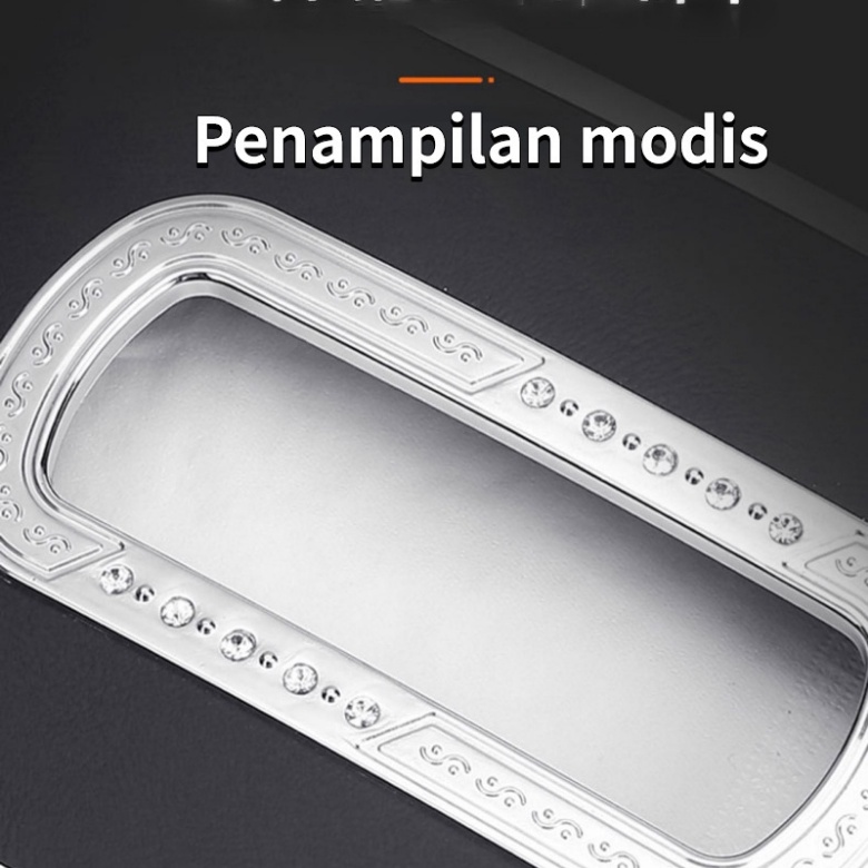 【COD】Kotak Penyimpanan Gantungan Tisu Mobil Premium Mewah Multifungsi Jam Car Tissue Box