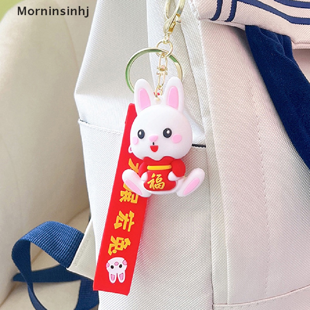 Mornin Gantungan Kunci Kelinci Lucu Kartun Hewan Kelinci Cartoon Keyring Tahun Baru Pasangan Tas Liontin Gantungan Kunci Mobil Hadiah Natal id