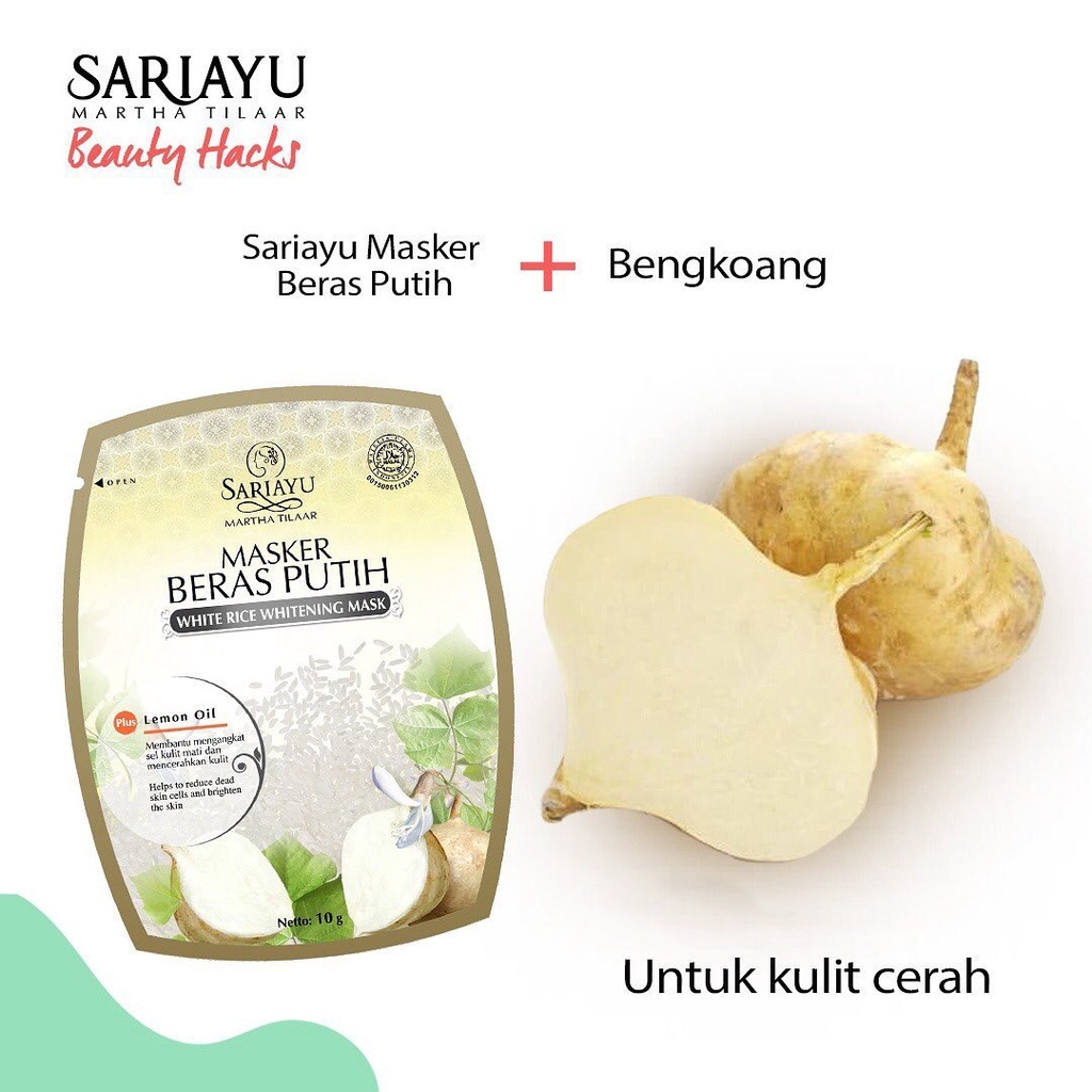 SARIAYU Masker Beras Putih 10gr Sachet