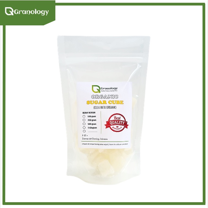 Organic White Sugar Cubes / Gula Batu Putih Organik (250 gram) by Granology