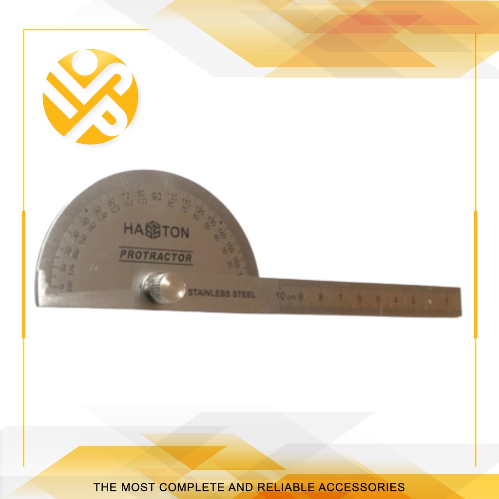 

HASSTON Busur Derajat Protractor Alat Ukur Sudut Penggaris 0100-001