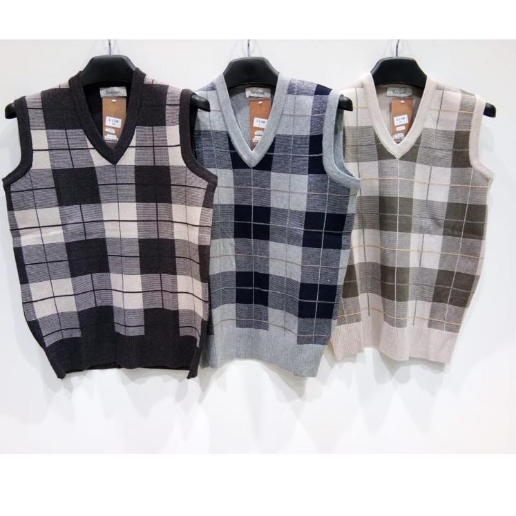 ♟ Mario Zegnoti - Sweater Rompi Rajut B Krah V Pria Import () ○