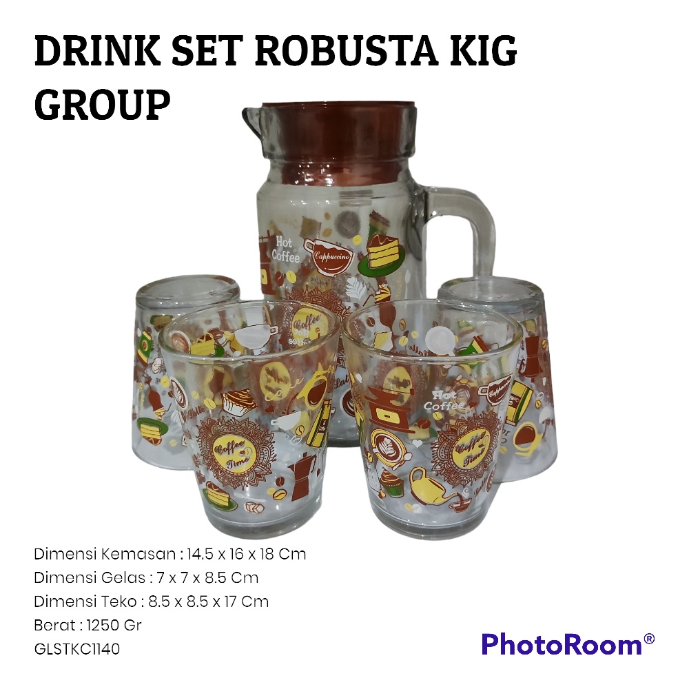 GELAS SET ROBUSTA KIG GROUP (KHUSUS KURIR INSTANT) GLSTKC1140