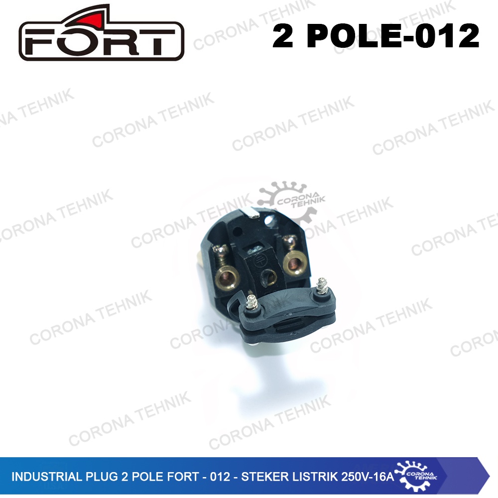 FORT - 012 - Steker Listrik 250V - 16A Industrial Plug 2 Pole