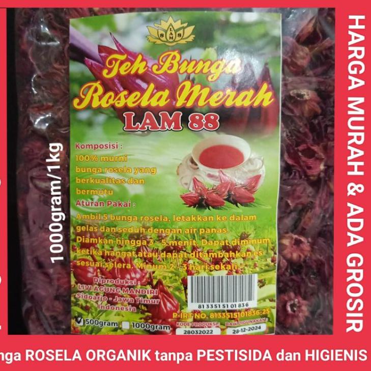 

✧ teh bunga rosela merah kering 1 kg Ω