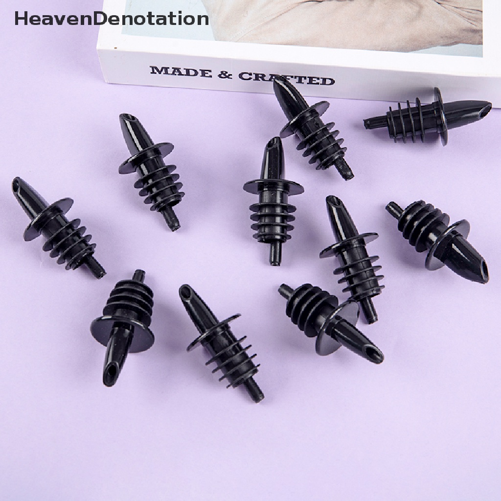 [HeavenDenotation] 10pcs Plastik Minuman Keras Gratis Flow Bar Wine Bottle Pourer Pour Spout Stopper HDV