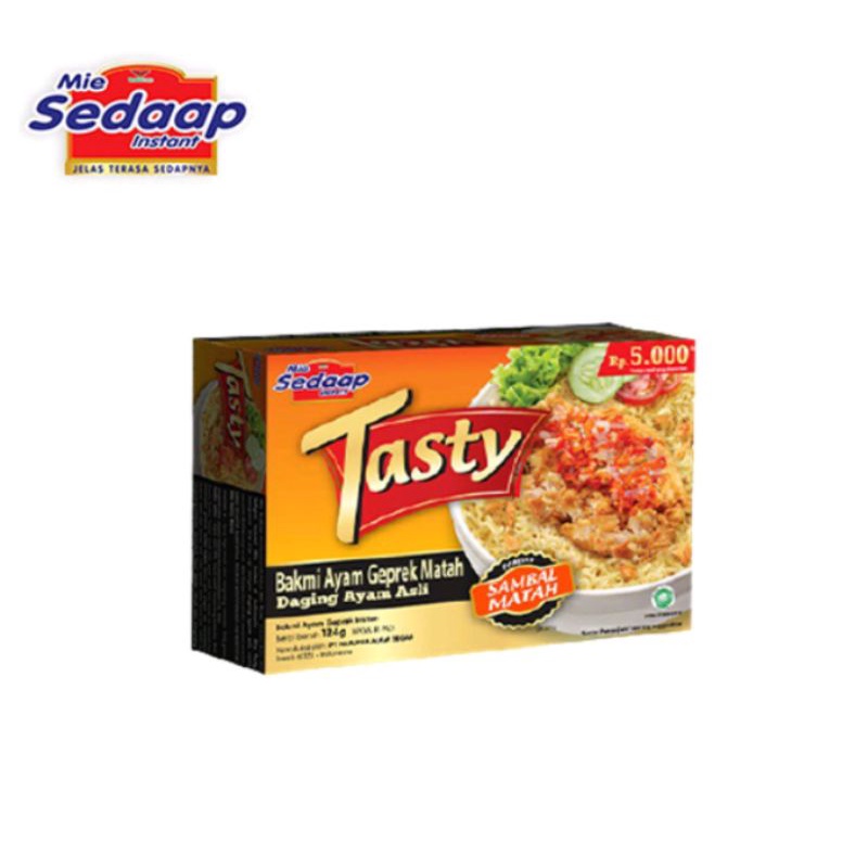 Sedap Sedaap Tasty Mie Instan Ayam Geprek 124gr Tasti Bakmi Enak Mewah Dengan Daging Asli