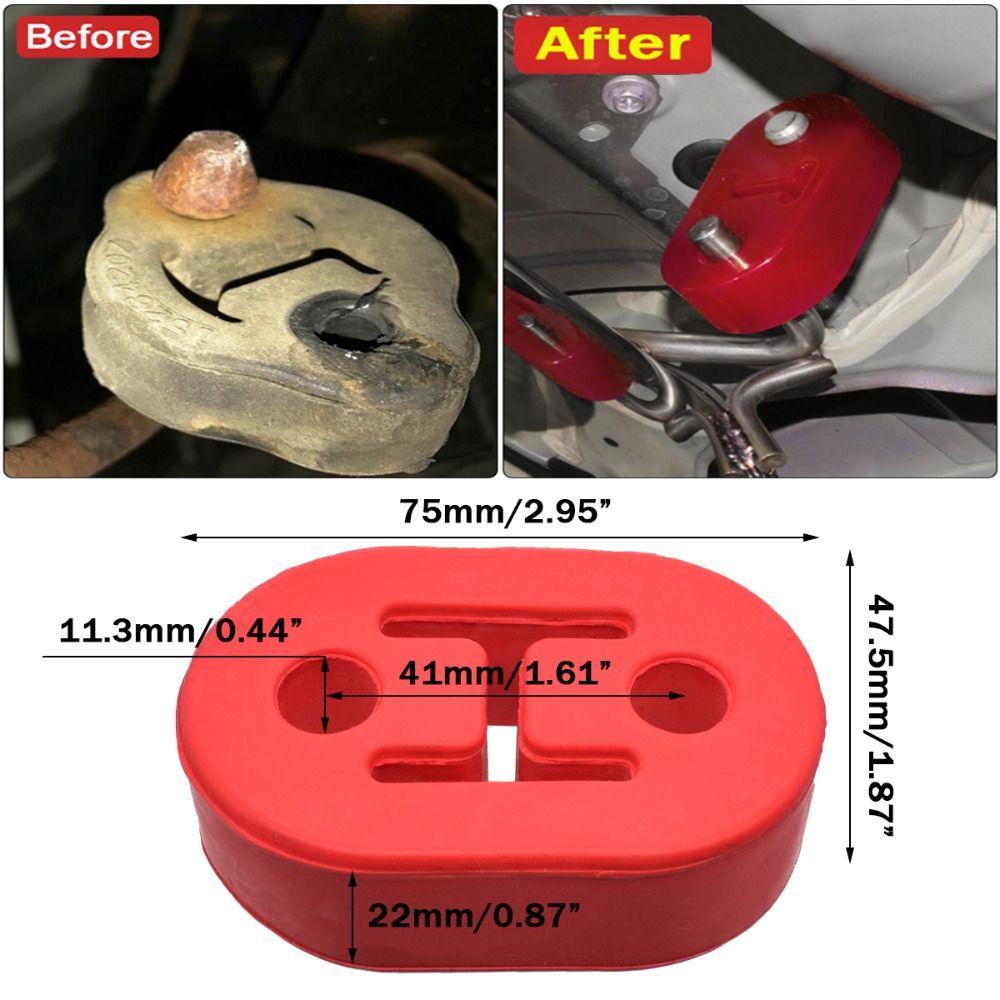 Bracket Dudukan Pipa Ekor Knalpot Agustina Universal 2lubang Alat Perbaikan Polyurethane Muffler Grommet Karet Knalpot Mobil Pipa Knalpot Mobil