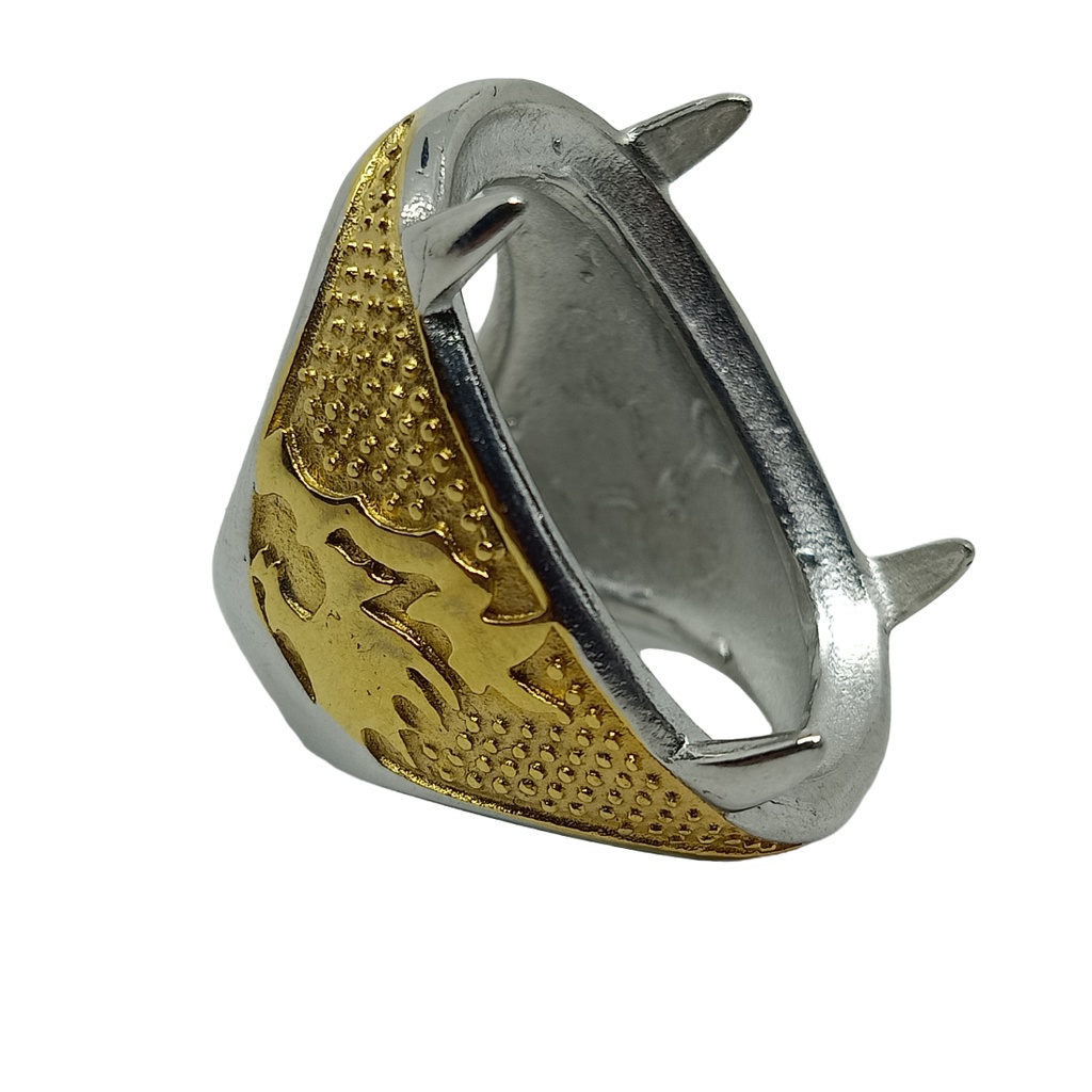 Emban Cangkang Ring Cincin Titanium Kombinasi Jumbo 33x20- VeE Cincin Pria