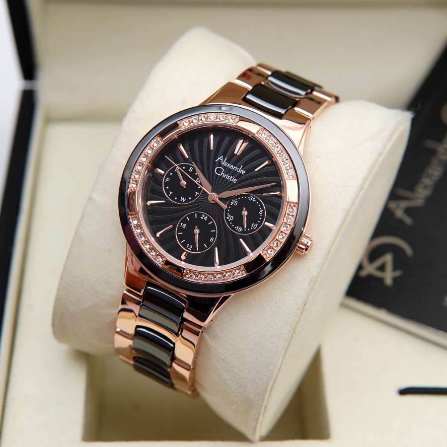 Alexandre Christie Ac 2299/Ac 2359 Keramik  Jam Tangan Wanita Original