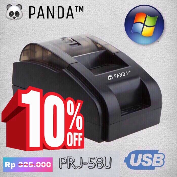 

Terlaris Panda Printer Kasir Thermal 58 Mm Free 3 Roll Paper