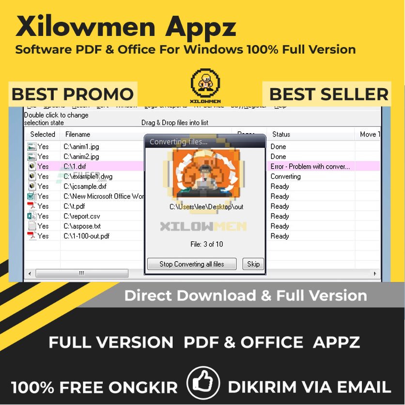 [Full Version]  Batch Document Converter Pro PDF Office Lifetime Win OS