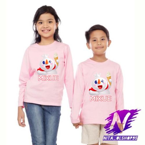 baju kaos anak lengan panjang mixue