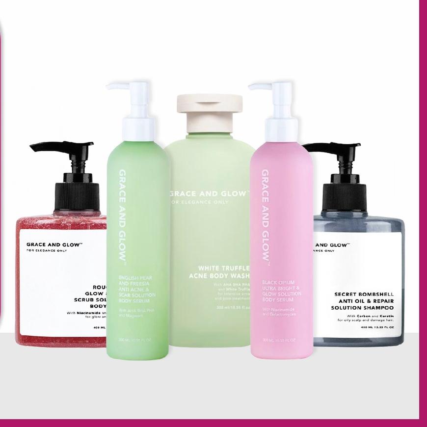 ♩ Grace And Glow Body Shower - Shampoo - Body Serum | Sabun Badan Harum ➵