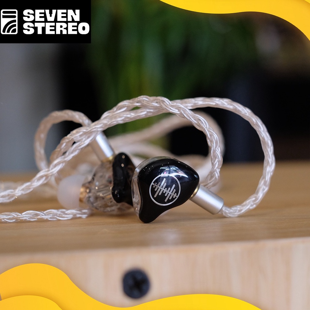 WAVE3HU WAVE 3HU IEM Flat In Ear Monitor Panggung Triple Driver Black