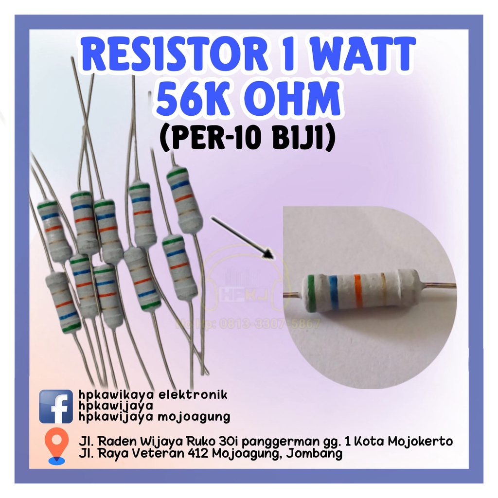 ( 40PCS ) RESISTOR 1 WATT 56K OHM 1watt 56k ohm R 1 watt 56kohm