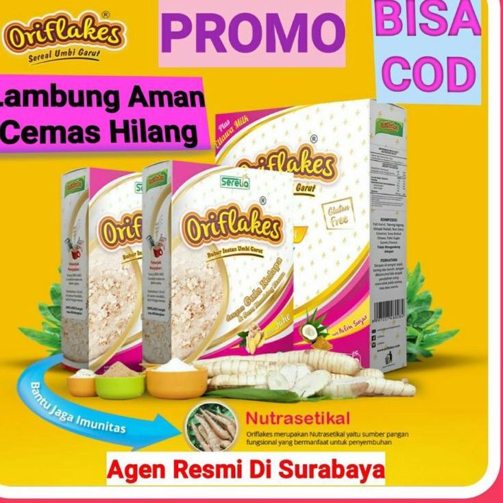 

☺ Oriflakes Sereal Umbi Garut Solusi Asam Lambung Maag Gastro Gerd 350 Gram, Oriflakes Asli ➼