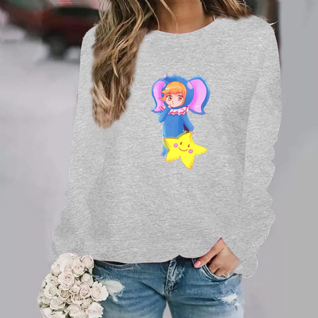 Baju lengan panjang wanita logo nana / kaos distro model sweater keren trendy dan kekinian / kaos terlaris