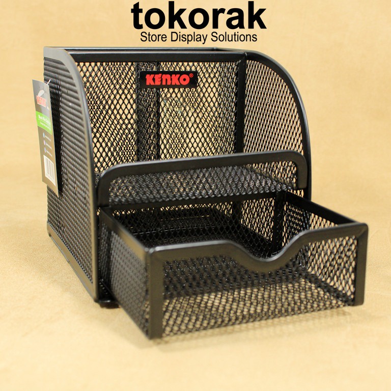 

Terlaris ✨ -TEMPAT PULPEN KERANJANG KOTAK + LACI KENKO - KAWAT DESK SET PEN HOLDER- 2.2.23