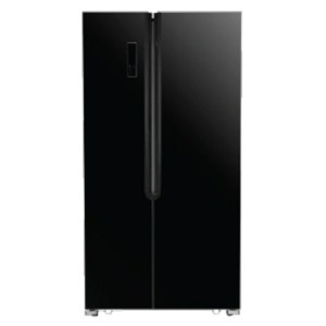 KULKAS SIDE BY SIDE GEA 563 BLACK / 563BLACK (INVERTER) (BLACK GLASS)