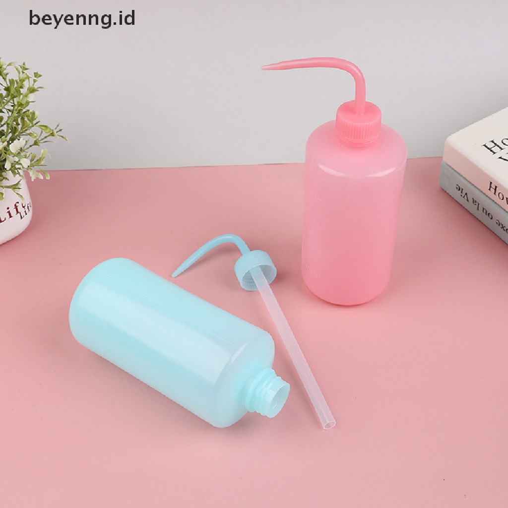 Beyen 1Pc 500ml Curved Pot Wash Clean Sabun Plastik Lab Cuci Pencet Diffuser Botol ID