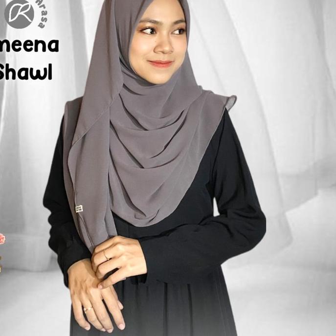Ameena Shawl by Arasa Hijab • Ceruty babydoll • Hijab Malaysia Syari Jumbo Menunup Dada • Hijab peng