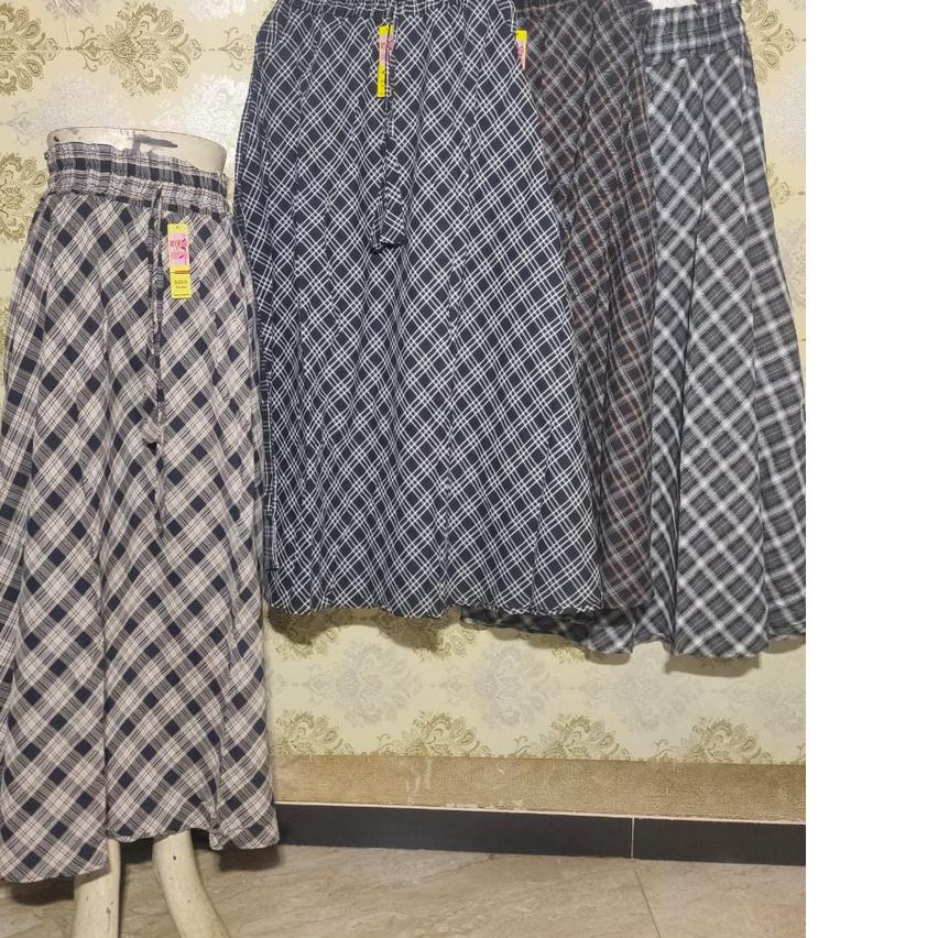 ➢ ROK FLANEL IMPORT PANJANG/ROK TARTAN/ROK KOTAK PAYUNG ✿